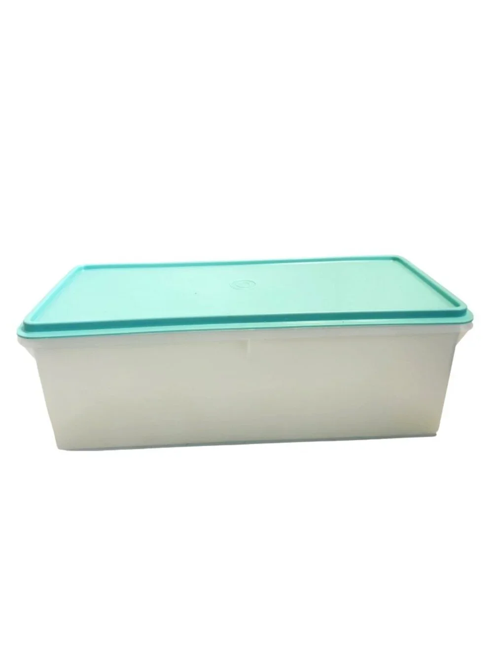 Tupperware Aqua Large Load Rectangle Bread Storage Container With Lid READ